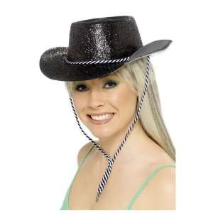  Smiffys Cowboy Black Glitter Hat Toys & Games