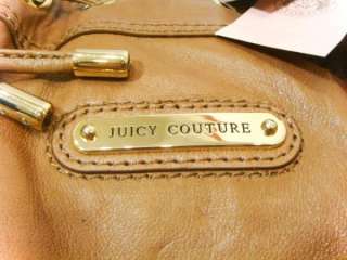 NWT JUICY COUTURE Pacific A Crescent Hobo Cognac Genuine Leather Bag 