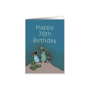  Happy 70th Birthday / Sea Anemone Card Toys & Games