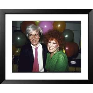  Andy Warhol and Actress and Singer Bette Midler at Event 