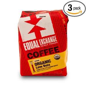 Equal Exchange Love Buzz Blend Organic Coffee Ground, 10 Ounce 