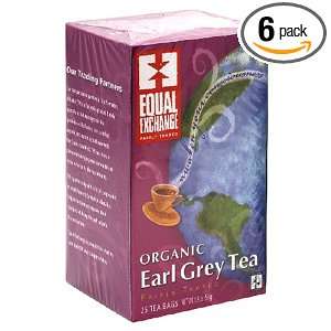 Equal Exchange Organic Earl Grey Tea, 25 Count Boxes (Pack of 6)