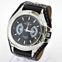 Faddish Unisex Synthetic Leather Quartz Wrist Watch Gift U6H  