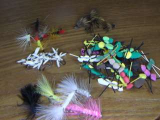 50 ASSORTED BLUE GILL & CRAPPIE & SUNFISH ,PANFISH FLY LOT. O 6 & 0 7 