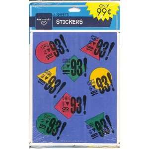    Class of 1993 Self Adhesive Stickers (Lot of 100) 