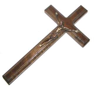 Hand Carved Wooden Wall Cross Crucifix with JESUS №2  