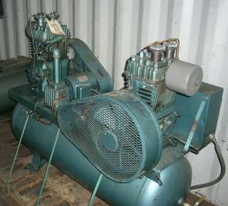 QUINCY 2 H.P. HORIZONTAL TANK MOUNT TWIN AIR COMPRESSORS, Click to 