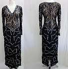   BEADS SEQUINS EVENING DRESS  VINTAGE  REALLY Beautiful.  