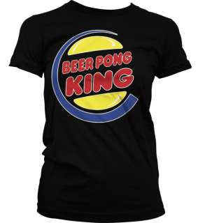 Beer Pong King Funny Drinking Drunk Alcohol T Shirt  