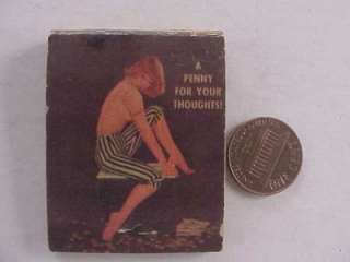   ,Indiana Sexy Girly Pinup Bare Chested woman matchbook SWEET!  