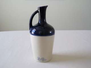 DOLFI POTTERY Cobalt Ceramic Handled Jug Pitcher Vase 9.5 tall SALE 