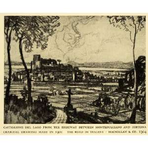  1925 Print Castiglione Del Lago Highway Montepulciano 