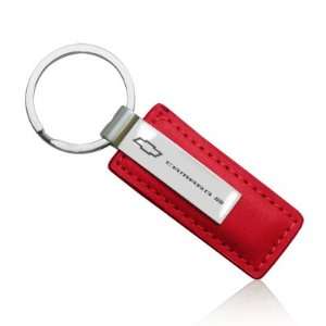  Chevrolet Camaro SS Red Leather Key Chain Automotive
