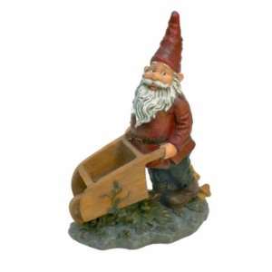   Wheeler with the Wheelbarrow Garden Gnome Statue Patio, Lawn & Garden