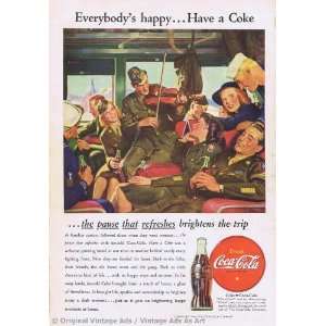  1945 Coke everybodys happy, have a coke Serviceman 