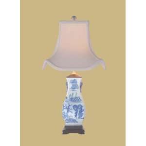  BLUE & WHITE CANTON VASE LAMP