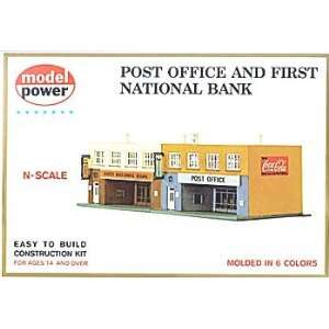  Post Office & Bank Building Kit N Scale Model Power Toys 