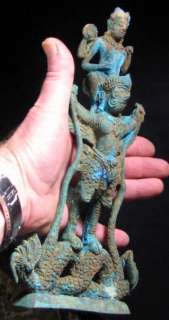 Old Bronze BUDDHA with GARUDA Statue CAMBODIA BLESSED  