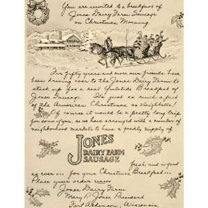   Jones Dairy Farm Sausage Atkinson   Original Print Ad