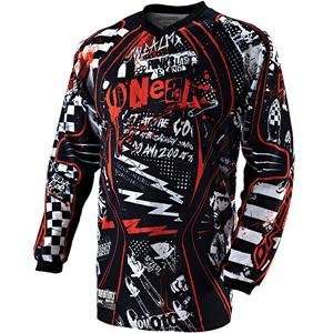  ONeal Racing Element Switchblade Jersey   Small/White/Red 