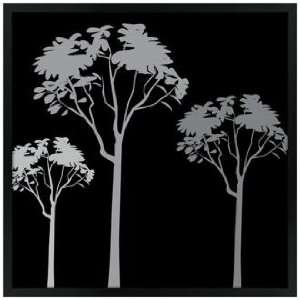  Forest Trio 26 Square Black Giclee Wall Art: Home 