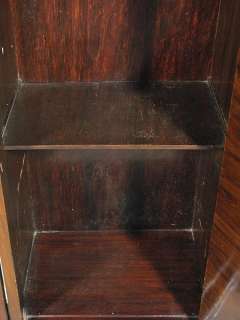 Antique Dark Mahogany Chippendale Curio Display Cabinet n61  