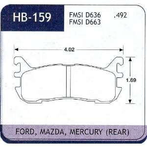 Mazda Miata 94 2000 Rear Brake Pads(Street)HB159N.492(HP Plus Compound 