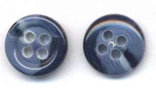 Blue Marbleized Shirt 3/8 JHB Buttons K022  