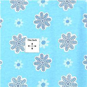 Windham Cotton Flannel Fabric Winter Snowflakes on Pale Blue, Per Fat 