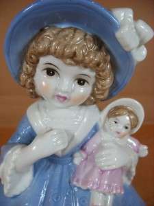 Japan Porcelain Girl Figurine Rotating Musical Wind Up  