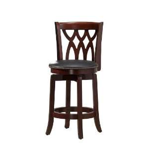  24H Counter Height Swivel Stool with X Back Design in 