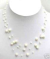 Great Starriness White Freshwater Pearl Necklace 5120  