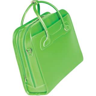McKlein Willowbrook 17 Leather Laptop Briefcase Green $360 