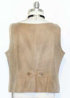 BROWN German LEATHER Hunting Ranch Coat VEST 46 12 M  