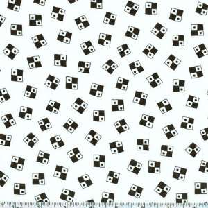  45 Wide Beez Squares Black and White Fabric By The Yard 