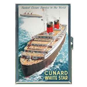Ocean Liner Cunard White Star ID Holder, Cigarette Case or Wallet 