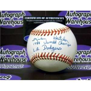   Autographed Ball   inscribed 1988 World Champs   Autographed Baseballs