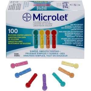  Lancets Microlet   Assorted Colors   100 ct.   Bayer Diabetes 