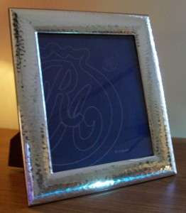 Italian Silver Easel Back Picture Frame Mirror 8.5X10  