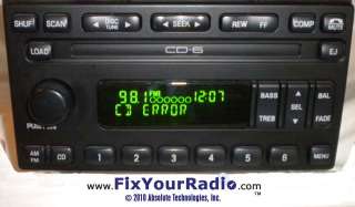 FORD RADIO 6 DISC CD CD ERROR Repair Instructions  
