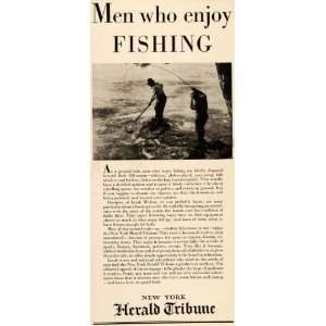  1934 Ad New York Herald Tribune Newspaper Fly Fishing 