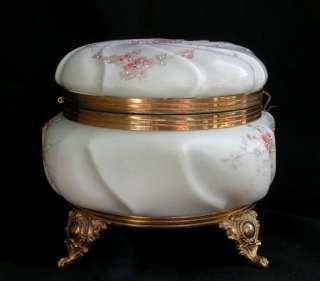   Wavecrest Swirl CF Monroe Gold Ormolu Footed Jewel Casket Dresser Box
