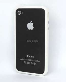 2x Frame Bumper White Black Case Cover Bundle For iPhone 4 4G  