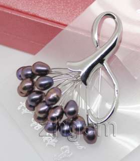 1pcs black Freshwater pearl brooch 50*60mm  