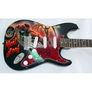   Meatloaf Autographed Signed Amazing Airbrush Guitar 