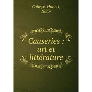    art et littÃ©rature Hubert, 1883  Colleye  Books