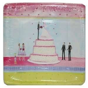  Wedding Wishes 7 Inch Paper Plates (8 Pack): Kitchen 
