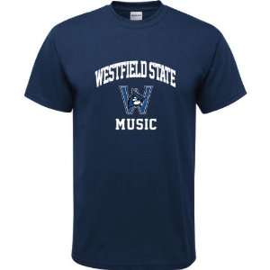  Westfield State Owls Navy Youth Music Arch T Shirt Sports 