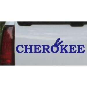 Cherokee Western Car Window Wall Laptop Decal Sticker    Blue 44in X 9 