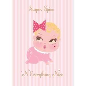  New Baby Baby Girl Greeting Card Sugar Spice: Everything 